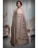 Pastel Pink Bridal Lehenga With Horizontal Line Details And Stone Work Details Along With Same Color Dupatta