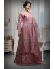 Rose Pink Bridal Lehenga With Heavy Stone Work Detailing Along With Same Color Dupatta