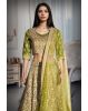Light Green Colour Lehenga With Heavy Stone Work , Beads Work And Threadwork With Same Colour Dupatta
