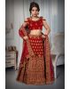 Red lehenga with gold embroidery