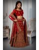 Red lehenga with gold embroidery