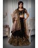 Deep Maroon Heavy Bridal Lehenga, With Blush Pink Dupatta