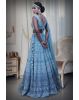 Sea Green Heavy Embroidered Bridal Lehenga with Sequins and Thread Work
