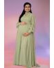 Green Gathered crush gown