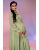 Green Gathered crush gown