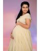 Pastel Yellow flap with gathered gown