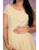 Pastel Yellow flap with gathered gown