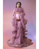 Lavender ruffled tulle  gown