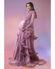 Lavender ruffled tulle  gown