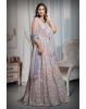 Multicoloured Heavy Handworked Gown With a Lot Of Colour Detailing And Stone Work With Scallop Worked Dupatta In Same Colour Coordination