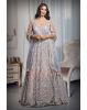 Multicoloured Heavy Handworked Gown With a Lot Of Colour Detailing And Stone Work With Scallop Worked Dupatta In Same Colour Coordination