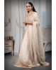 Heavy Worked Off White Bridal Gown With Stone Work Embellishment