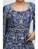 Dark BlueSharara Set With Heavy Detailed Threadwork In Skirt And Top Along With Same Colour Dupatta With Heavy Border Details