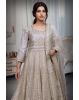 off white pre wedding gown with thread and sequins embroidery all over the gown