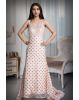 Blush Radiance  Shimmer Polka Dot And Rose Gold Beeded Embroidery Trail Gown