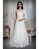 Off White Pre Wedding Gown With Intricate Zardozi Work Details On Front Yoke