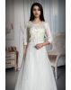 Off White Pre Wedding Gown With Intricate Zardozi Work Details On Front Yoke