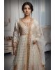 Heavy Worked White Bridal Gown With Stone Work Embellishment