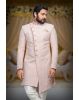 Light Pink Textured  Indowestern With Heavy Detailing