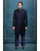 Dark Navy Blue Heavy Beadswork Embellished Sherwani