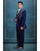 Navy Blue Tuxedo, Crafted With Luxurious Velvet, The Pack Includes A Blazer, Waistcoat, Shirt, Trouser For Stylish Look