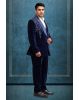 Navy Blue Tuxedo, Crafted With Luxurious Velvet, The Pack Includes A Blazer, Waistcoat, Shirt, Trouser For Stylish Look