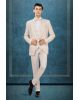 Elegant Ivory Beige 3-Piece Tuxedo Suit with Bow Tie
