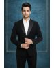Classic Black Tuxedo Jacket Featuring Satin Peak Lapels And Matching Bow Tie Essential For Any Black Tie Affair