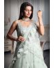 Pastel Green Colour Heavy Stone Work Sleeveless Gown With Draped Dupatta With Detailed Embellishment Work