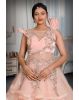 Light pink glitter fabric  Born drapping gown