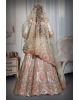 Turquoise blue sequins embroidery work net lehenga