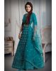 Blue jarkan stone work lehenga