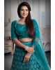 Blue jarkan stone work lehenga
