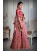 pink Double shade embroidery work lehenga