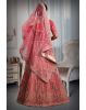 pink Double shade embroidery work lehenga