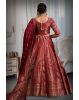 Maroon banarasi Brocade lehenga