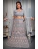 Gray embroidery work lehenga