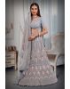 Gray embroidery work lehenga