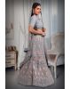 Gray embroidery work lehenga