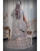 Gray embroidery work lehenga