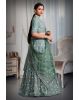 Cadet blue sequins & beads work lehenga