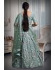 Cadet blue sequins & beads work lehenga