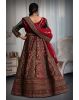 Maroon & Green big ghera work lehnga