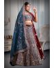 Blue heavy embroidery sequins work lehenga