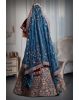 Blue heavy embroidery sequins work lehenga