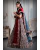 Blue heavy embroidery sequins work lehenga