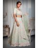 Pista Green jarkan stone work lehenga