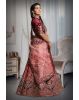 Dark pink & Maroon combination heavy embroidery lehenga