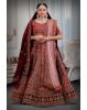 Maroon & golden  heavy work lehenga