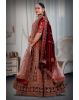 Maroon & golden  heavy work lehenga